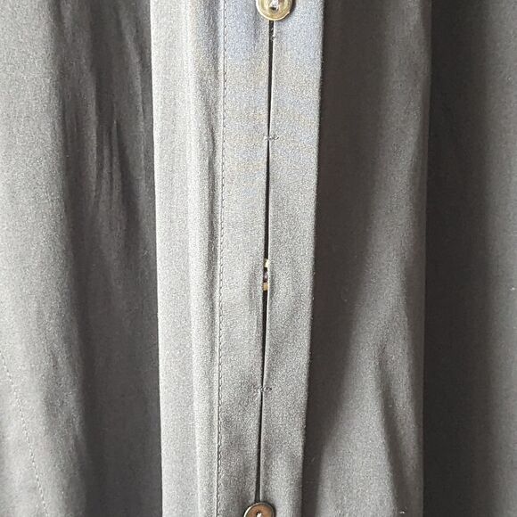 Lafayette 148 Midi Shirt Dress Button Front sz 8 in Black - Picture 7 of 15
